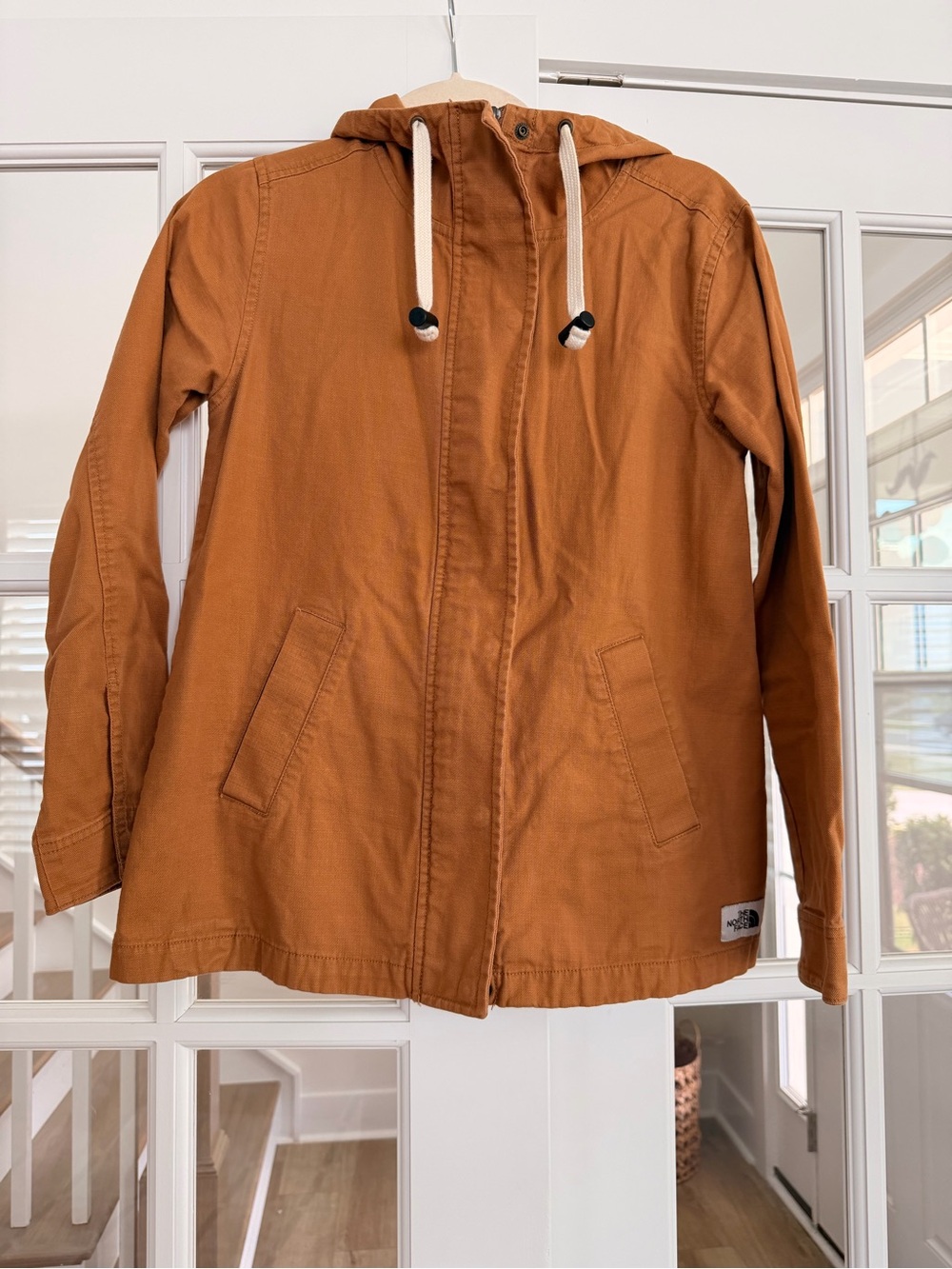 The North Face Women’s XS Hooded Canvas Jacket – Brown / Rust